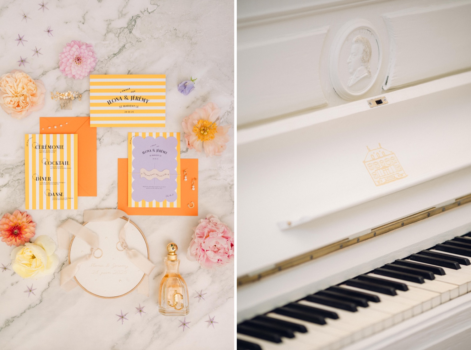 Photographe mariage Alsace – détails et papeterie de mariage à la Villa des Hêtres Pourpres