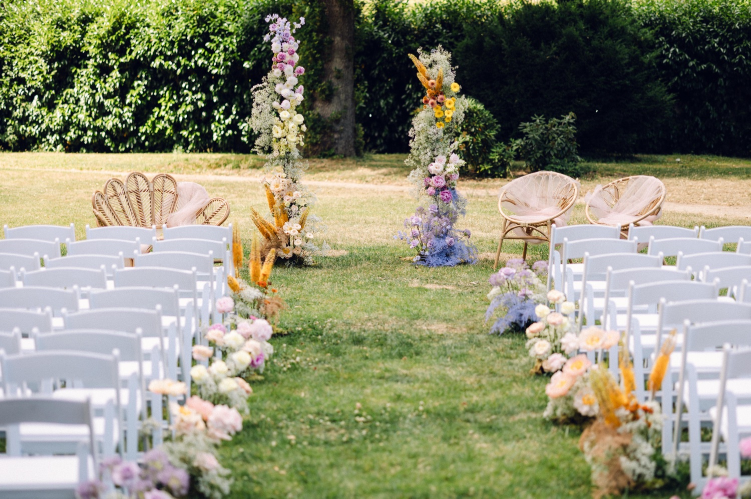 Photographe mariage Alsace – cérémonie laïque en extérieur à la Villa des Hêtres Pourpres