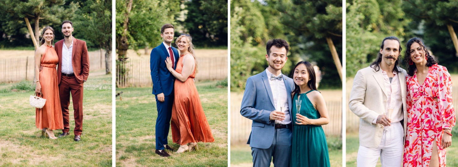 Photographe mariage Alsace – portraits d’invités lors du cocktail en extérieur
