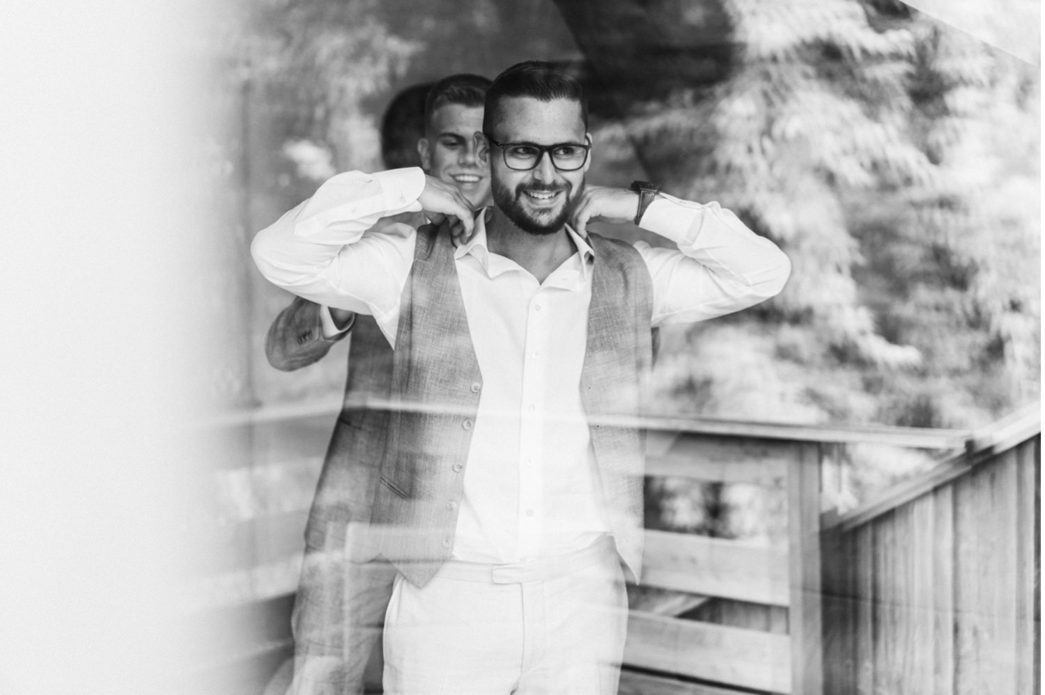 Portrait du marié avant le mariage